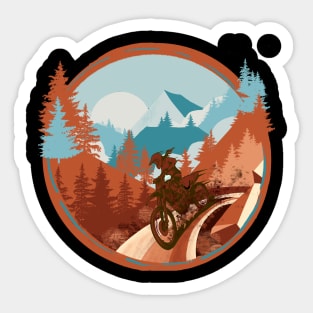 Girl Riding Wild and Free Sticker